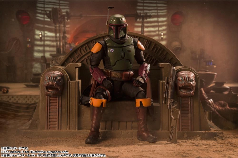 Display Piece Collectible Showcase S.H. Figuarts Star Wars The Book of Boba Fett Boba Fett Action Figure