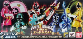 Art Deco S. H. Figuarts Power Rangers Super Samurai Metallic Coating Deluxe Action Figure Set SDCC 2013 Exclusive