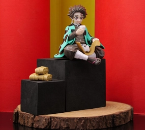 Constant Companion Demon Slayer Tanjiro Kamado Perching PVC Model Anime Action Figure  | 13.5 Cms |