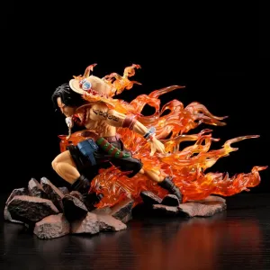 Study room One Piece Portgas D Ace Fire Fist Action Figure with Lights | 41 Cms |