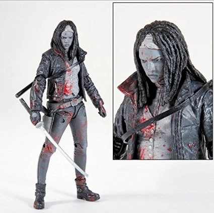 Designer Unit Skybound Exclusive The Walking Dead Michonne Black/White Bloody Action Figure SDCC Exclusive