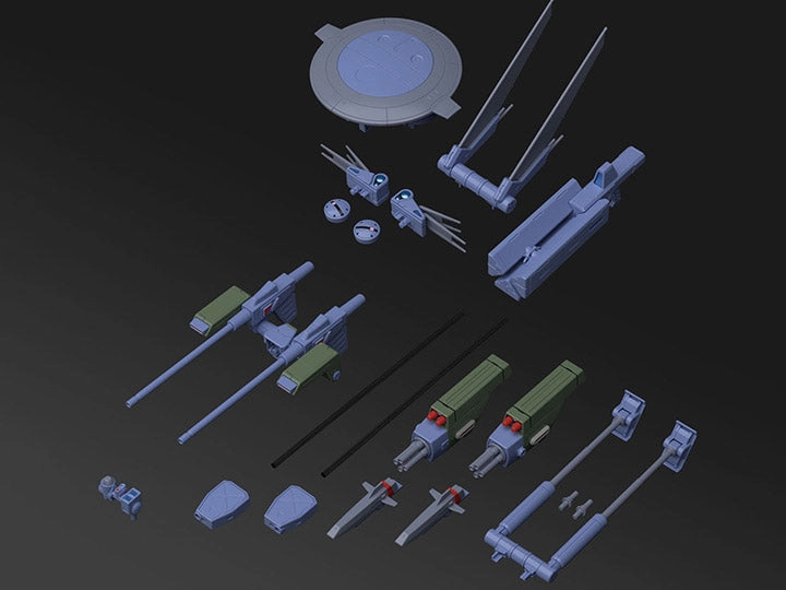 Gundam 1/100 MG F90 Mission Pack E & S Type for F90 Gundam Model Kit Exclusive Robot Article