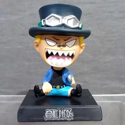 Rule Obey One Piece | Sabo Anime Bobblehead With Mobile Holder| For Cars | 13 CMS |