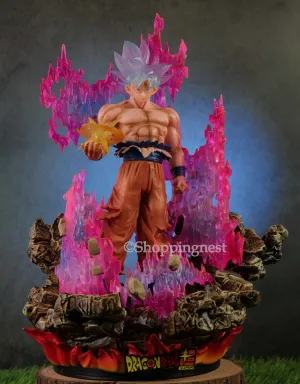 Gaming Hobby Dragon Ball Son Goku Super Saiyan Action Figure With Light   | 35 Cms |