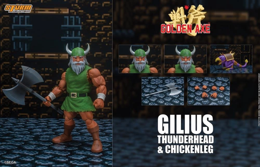 Miniature Art Storm Collectibles 1/12 Golden Axe Gilius Thunderhead & Chickenleg Scale Action Figure