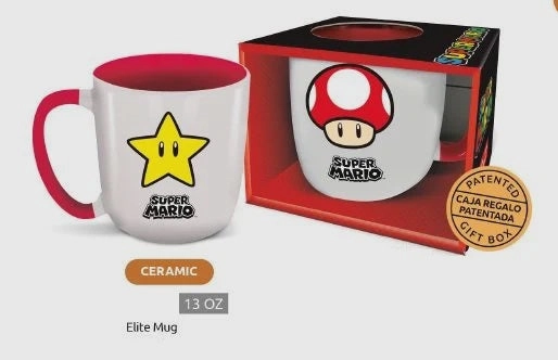 SUPER MARIO - Symbols - Mug Elite Colored Inner - 13Oz Rococo Sculpture Miniature Article