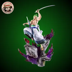 Figurine One Piece - Roronoa Zoro Wood Carving Chibi Collection