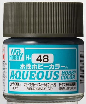 Mr. Hobby Aqueous Hobby Color H48 Flat Olive Gray (Field Gray 2) 10ml Bottle Limited Showcase Oceanic Art