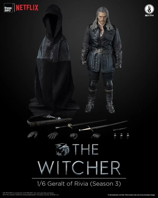 ThreeZero 1/6 The Witcher (Netflix) Geralt of Rivia (Season 3) Action Figure Deity Statue