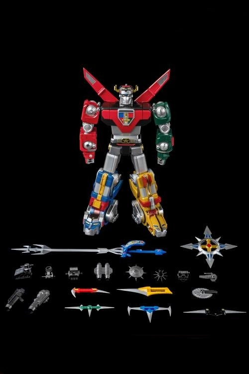 Chrome Plated Art Deco ThreeZero Voltron: Defender of the Universe ROBO-DOU Voltron Action Figure