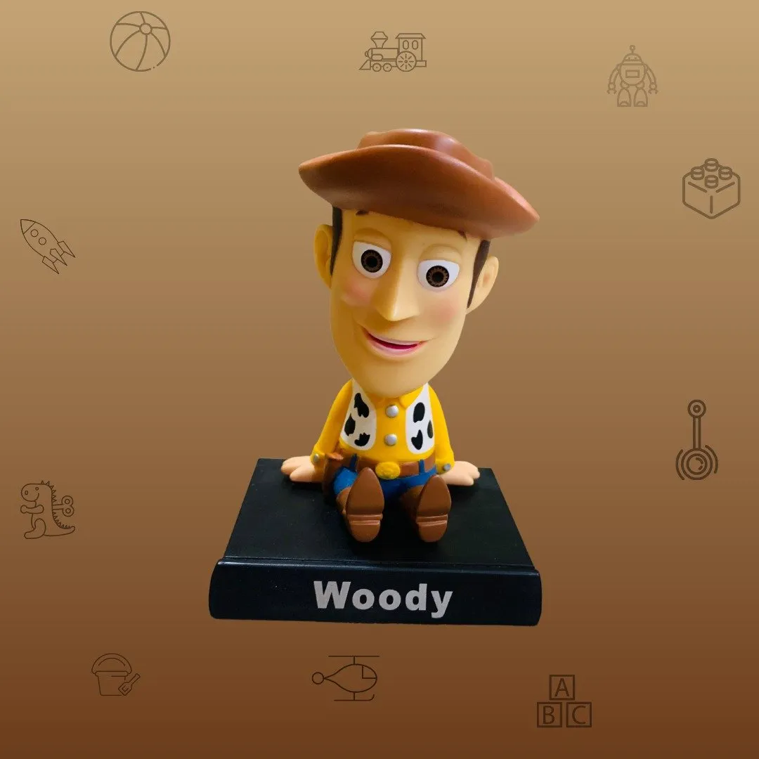 Bookshelf Accent Toy Story | Woody Bobblehead With Mobile Holder | 13.5 Cms |