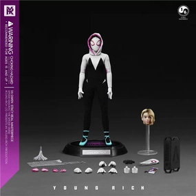 Action Statue Miniature Merchandise Young Rich 1/6 Spider-Gwen (Spider-man: Into the Spider-Verse) Sixth Scale Action Figure
