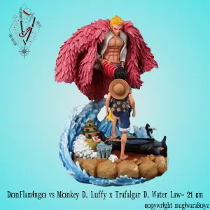 Figurine One Piece - Battle Doflamingo vs Monkey D. Luffy x Trafalgar D. Law Famous Painting