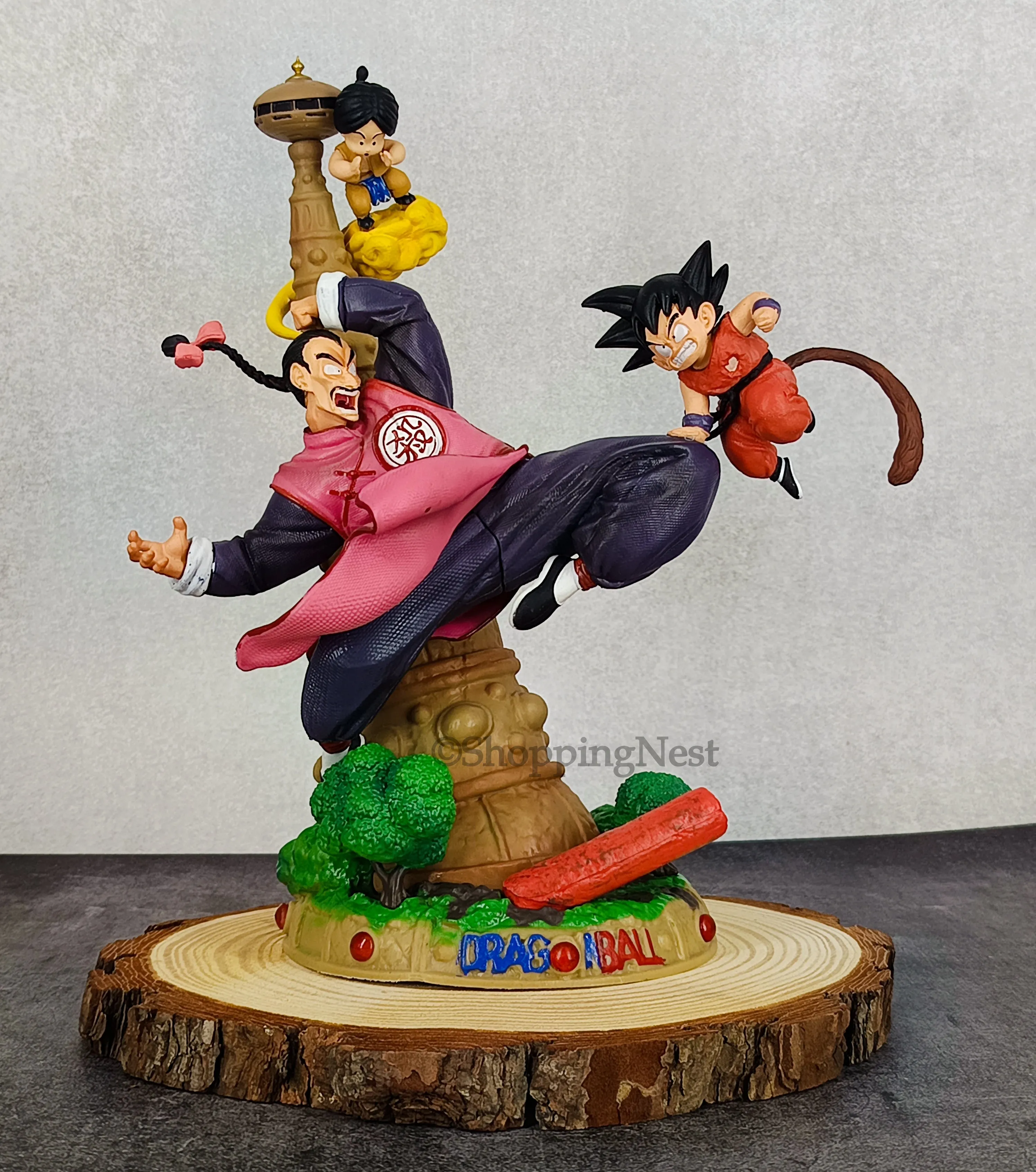Anime Figure Tao Pai Pai Vs Son Goku Action Figure Statue Collection | 27.5 CMS | Character Sculpture