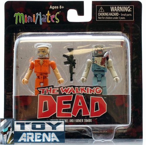 Minimates The Walking Dead Prison Hershel & Farmer Zombie 2 Pack Series 3 Action Figure Premium Collection Global Phenomenon