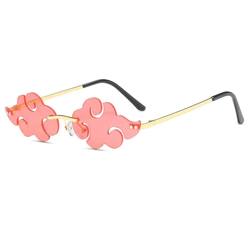 Naruto Akatsuki Red Cloud Shaped Unisex Sunglasses Anime Merchandise Fan Vote Vinyl Item
