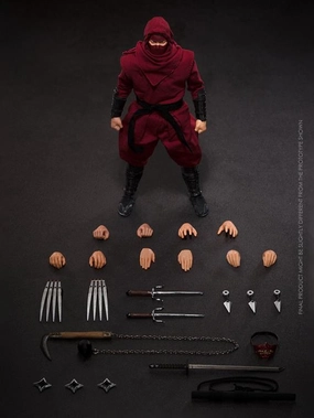 Handmade Sculpture Robot Decor VToys 6inch  1/12 Shadow Ninja (Red) Scale Action Figure