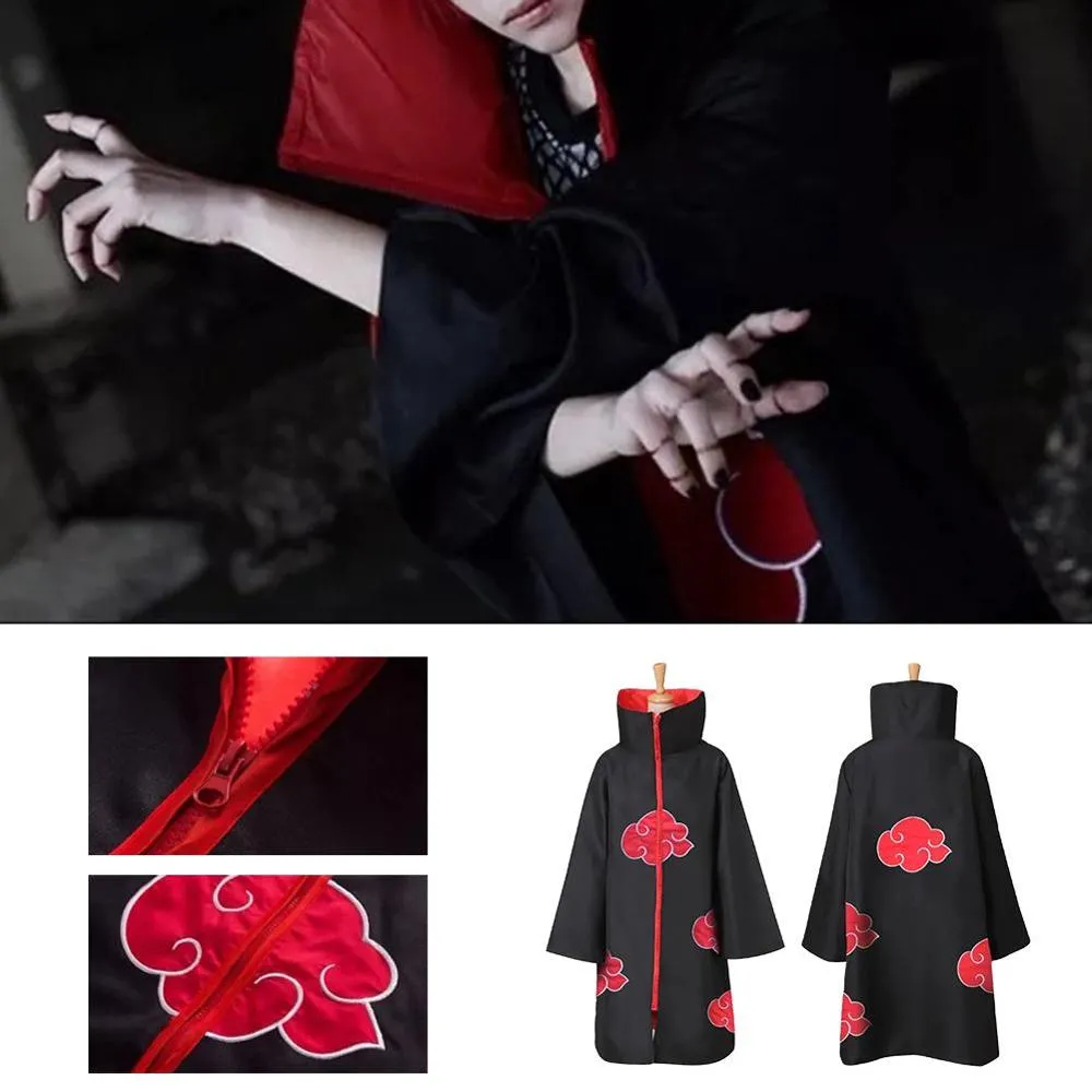 Award winning Kids Room Naruto Akatsuki Unisex Long Cloak Robe for Cosplay Costume