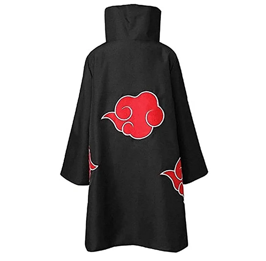 Naruto Akatsuki Unisex Long Cloak Robe for Cosplay Costume Action Showcase Fan Vote