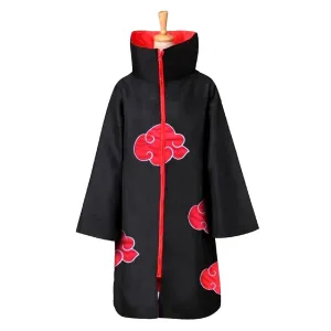 Naruto Akatsuki Unisex Long Cloak Robe for Cosplay Costume Limited Article