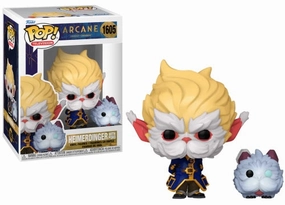 ARCANE - POP TV #1605 - Heimerdinger with Poro Art Toy Movie Display