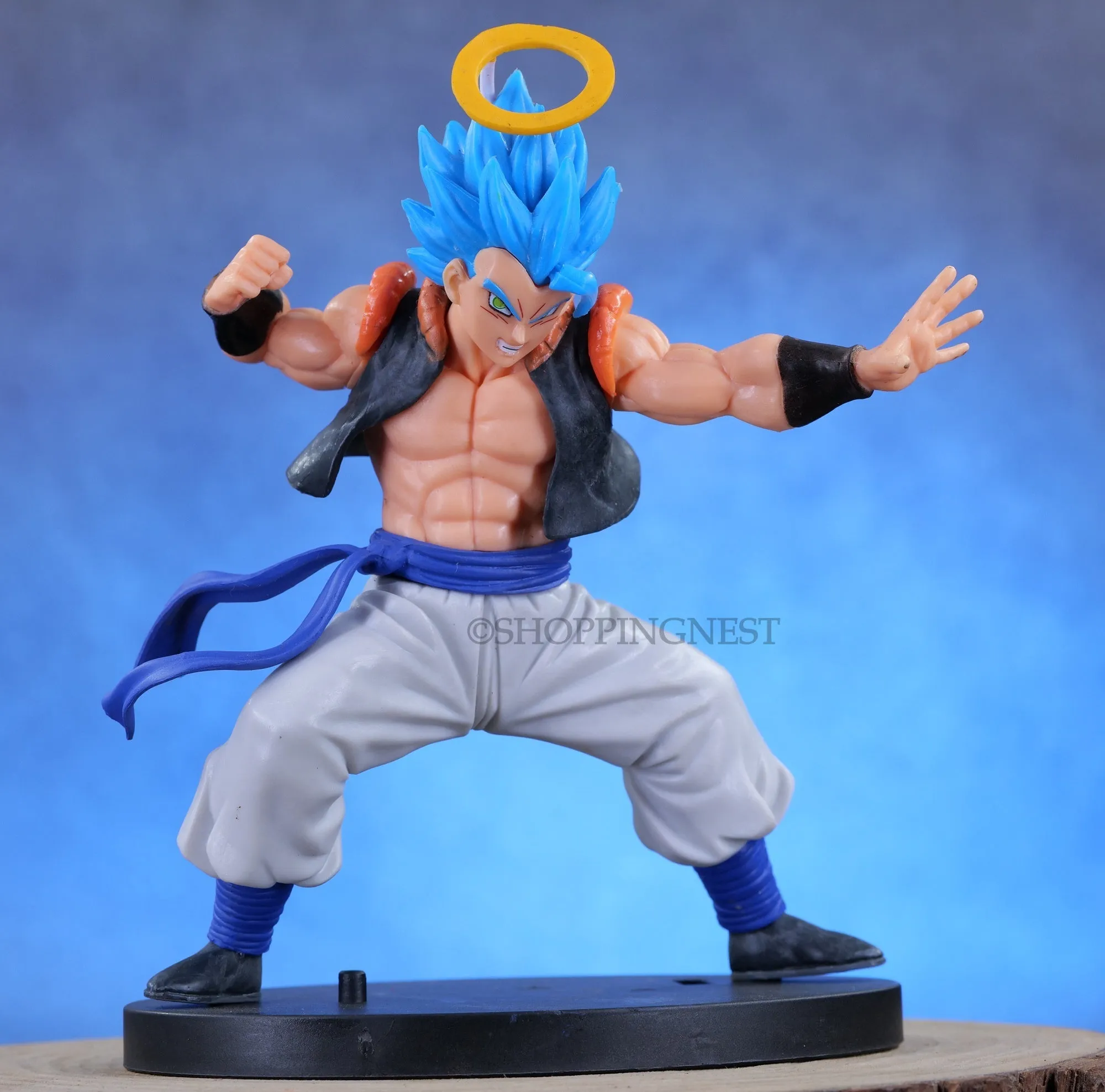 Dragon Ball Z Gogeta Super Saiyan Blue with Halo Action Figure PVC | 15 Cms | Limited Piece